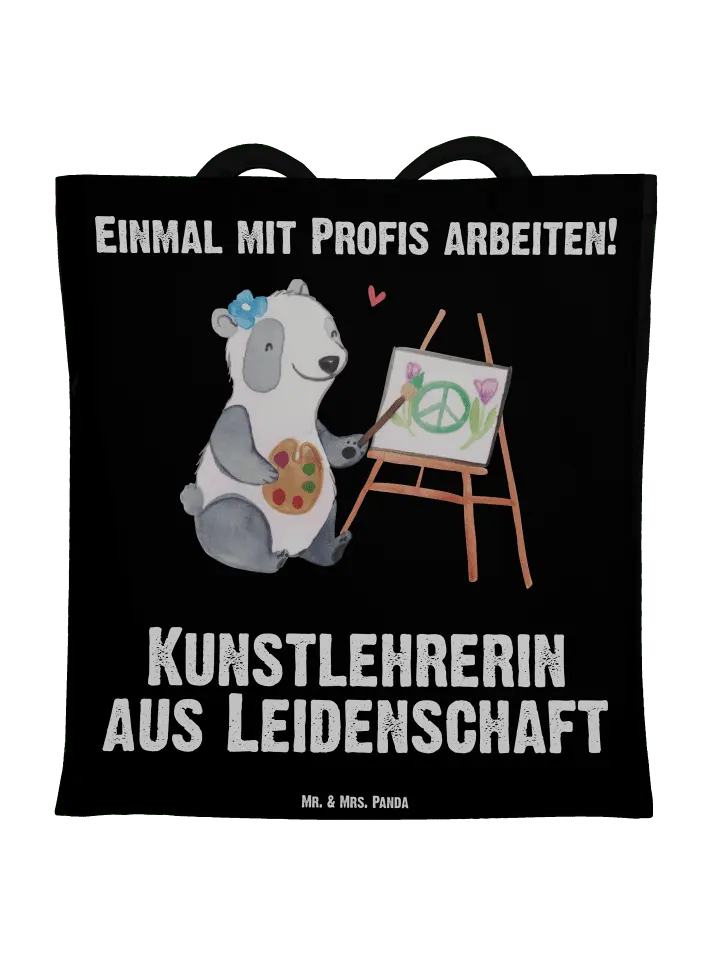 

Сумка для переноски Mr & Mrs Panda Kunstlehrerin Leidenschaft, черный