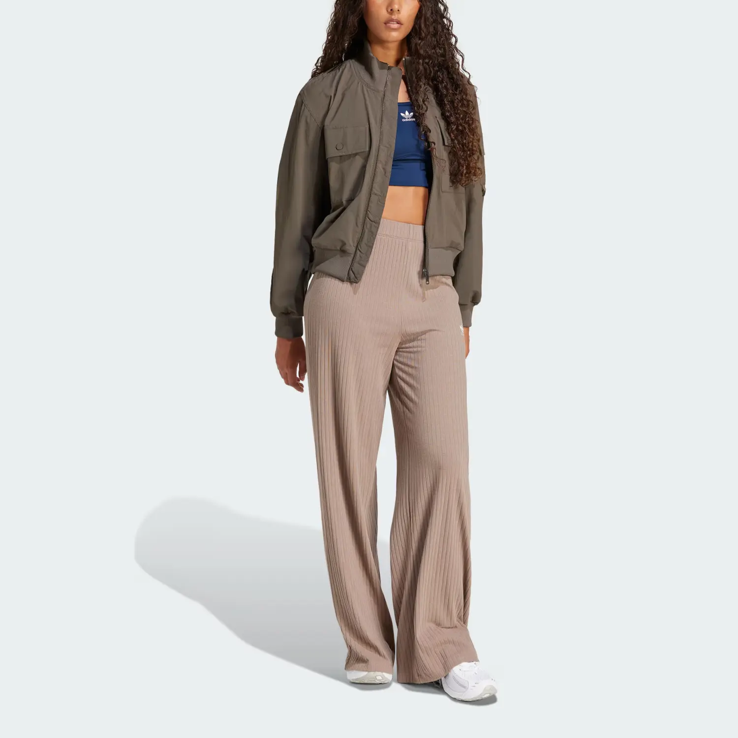 Adidas Originals Премиальная куртка из ткани, Dark Olive Green — фото 4