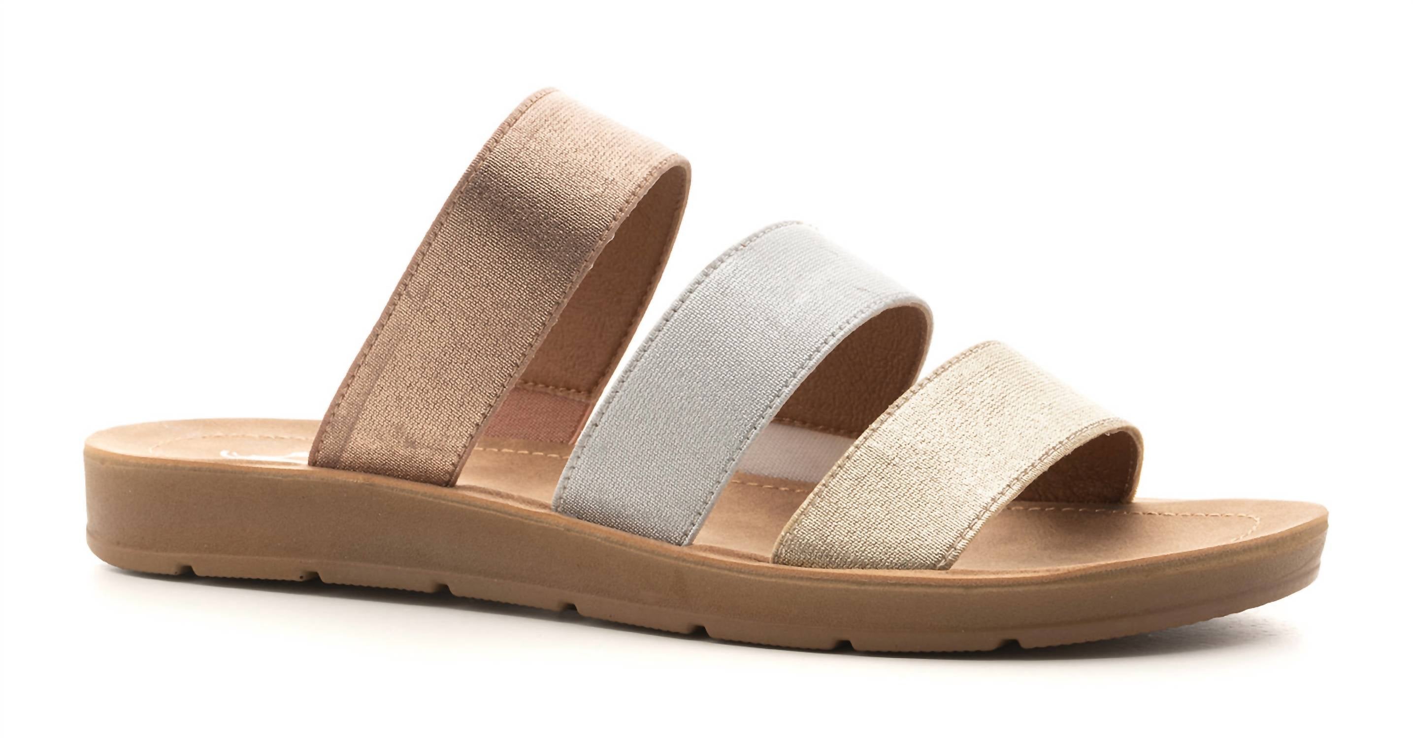 Женские сандалии Dafne в комбинированном металлическом цвете Corkys Footwear, цвет mixed metallic