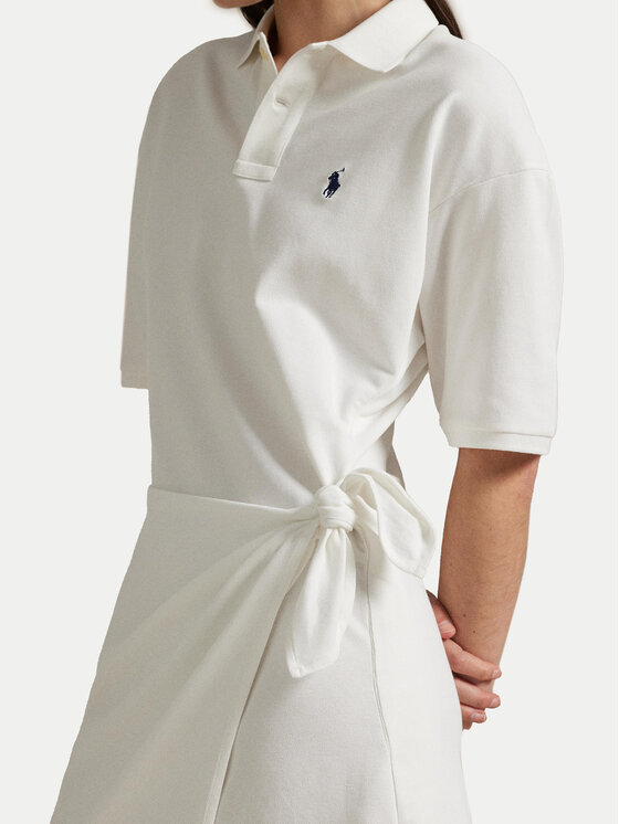 Платье на каждый день прямого покроя 211A88516002 Polo Ralph Lauren, белый — фото 4