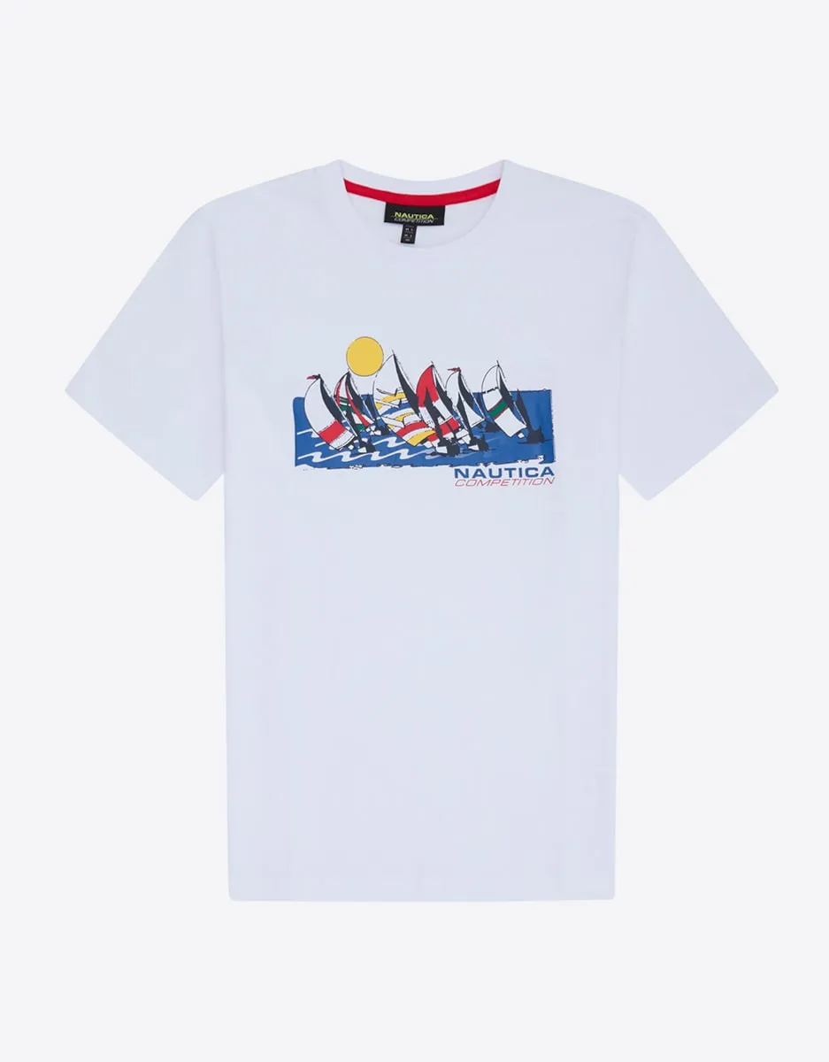 

Футболка мужская с круглым вырезом и короткими рукавами Nautica, белый
