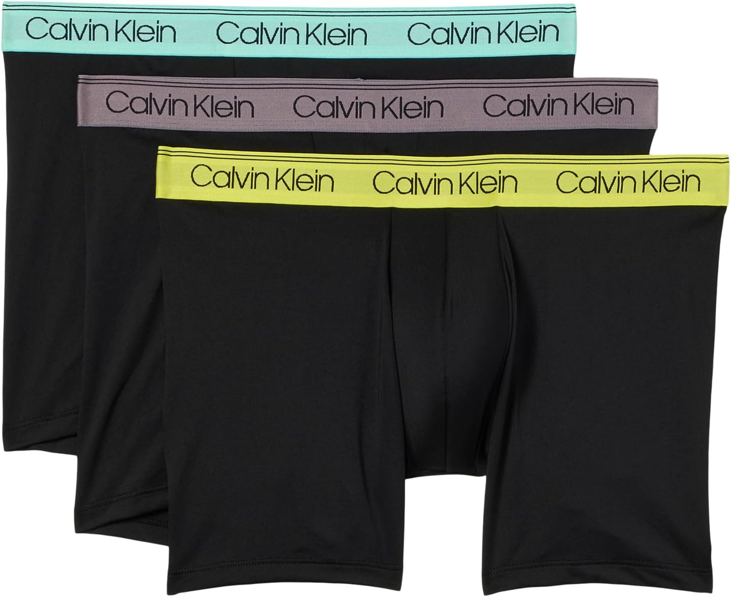 

Комплект из 3 мужских трусов-боксеров из микро-эластичной ткани Calvin Klein Underwear, Black Bodies W/Beau Blue/Foggy Mauve/Saharah Sun Wbs