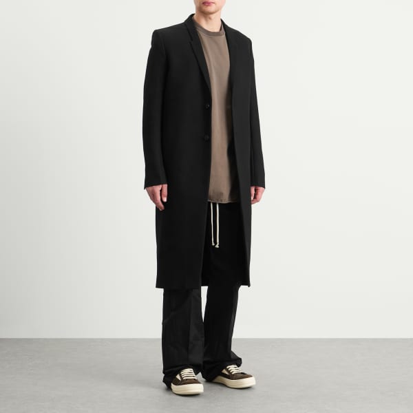Пальто из шерсти Конкордиана Rick Owens, черный — фото 4
