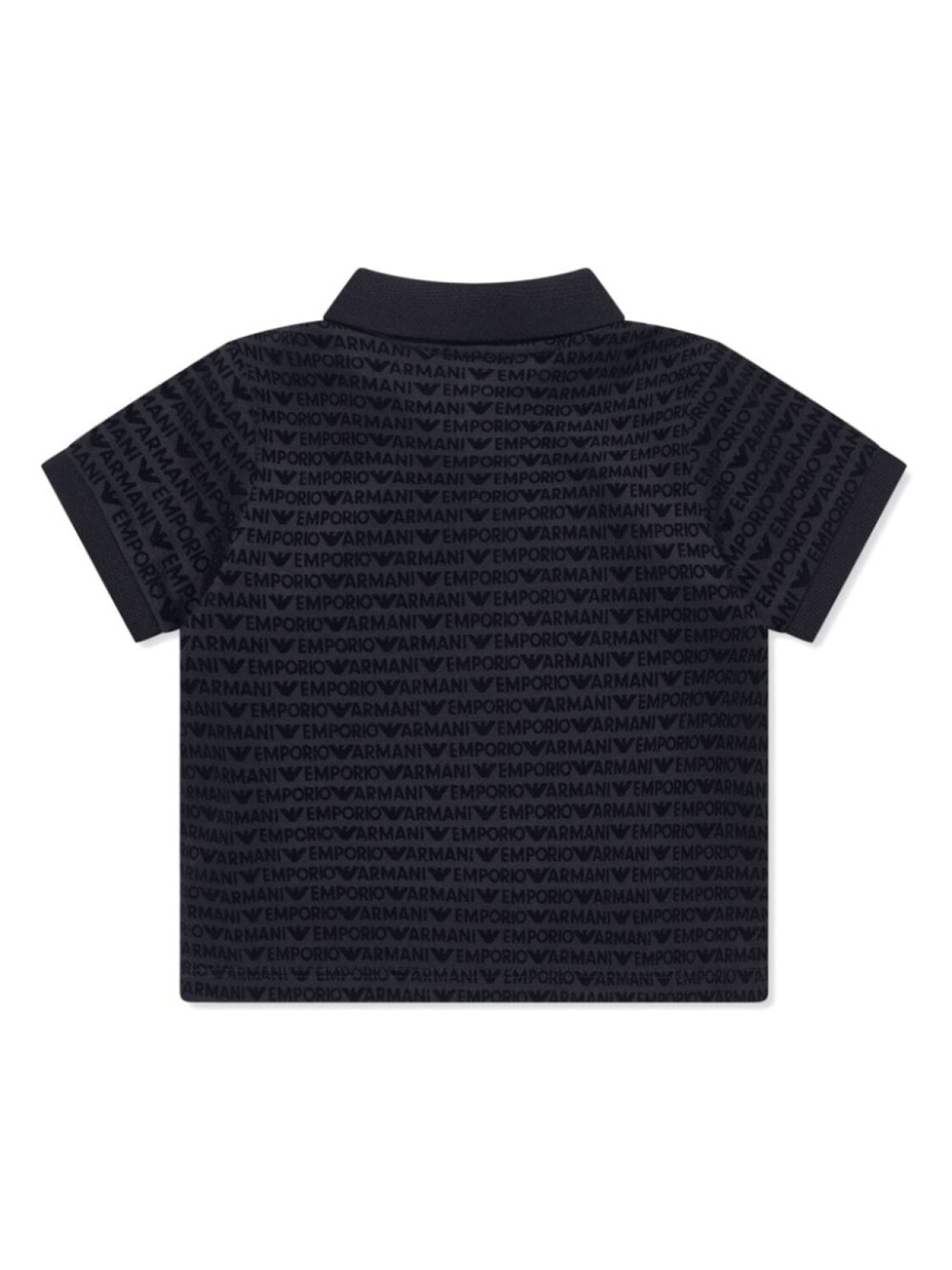 

Детская рубашка-поло с логотипом Emporio Armani Kids, синий