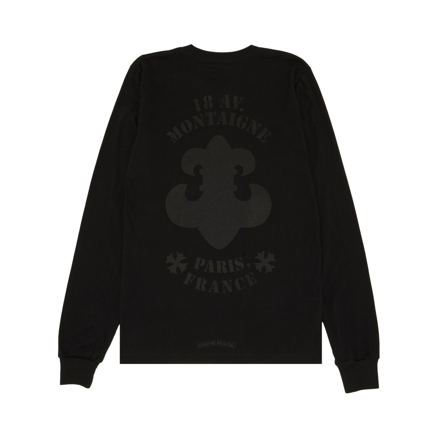 Эксклюзивная футболка с длинным рукавом Chrome Hearts Paris, цвет Черный — фото 2