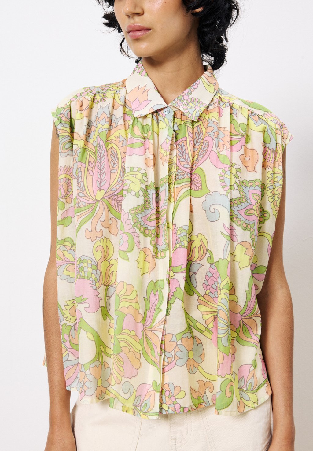 

Топ Button-down blouse FRNCH, мультиколор