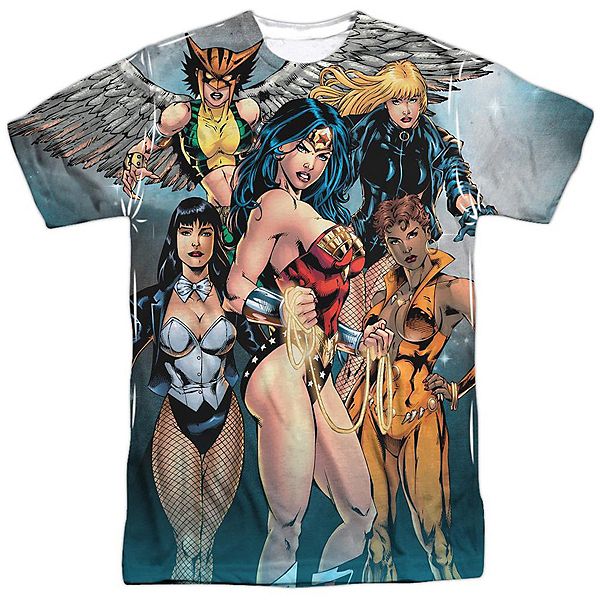 

Футболка adult poly crew с коротким рукавом justice league of america gals night out Licensed Character