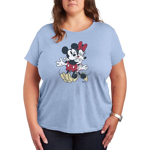 

Футболка Plus size с принтом Микки и Минни Маус Disney, Heather Chambray Blue