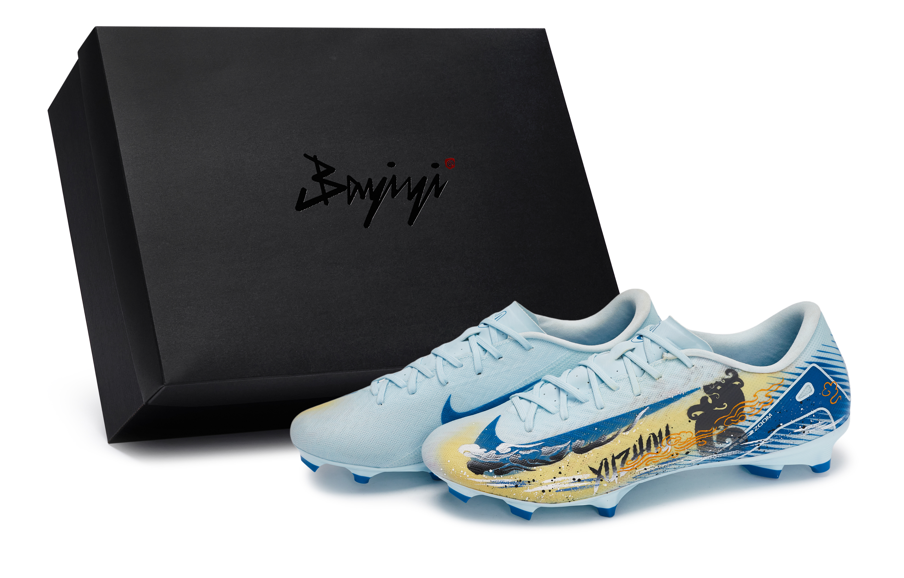 Nike Футбольные бутсы Mercurial Vapor 16, устойчивые к истиранию, унисекс, черные, белые, синие, желтые, оранжевые