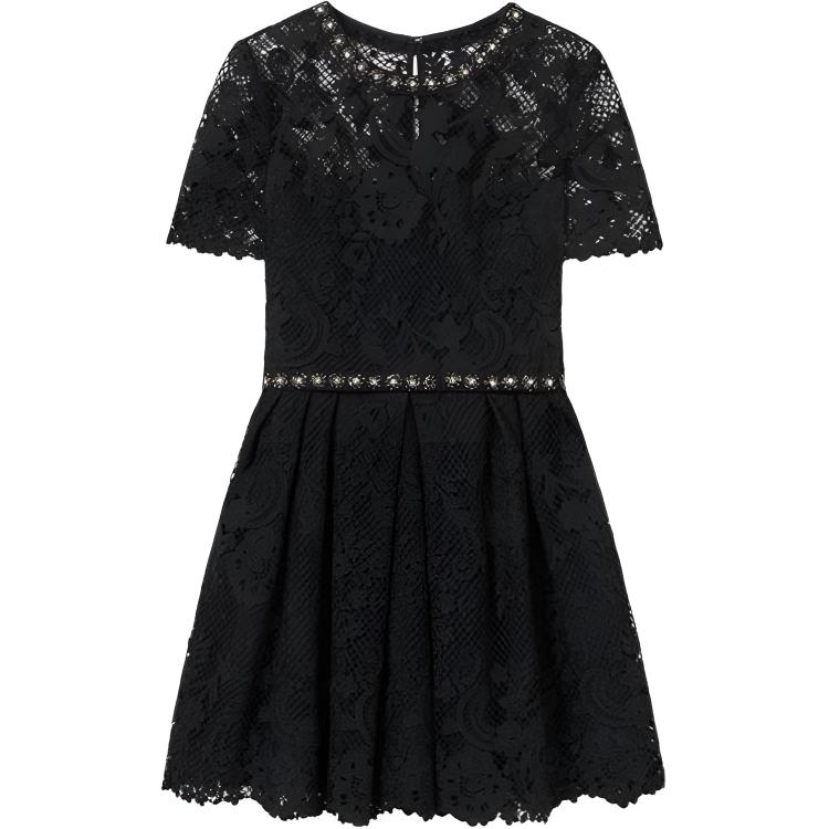 

Женское платье с коротким рукавом Self portrait Self-portrait, черный