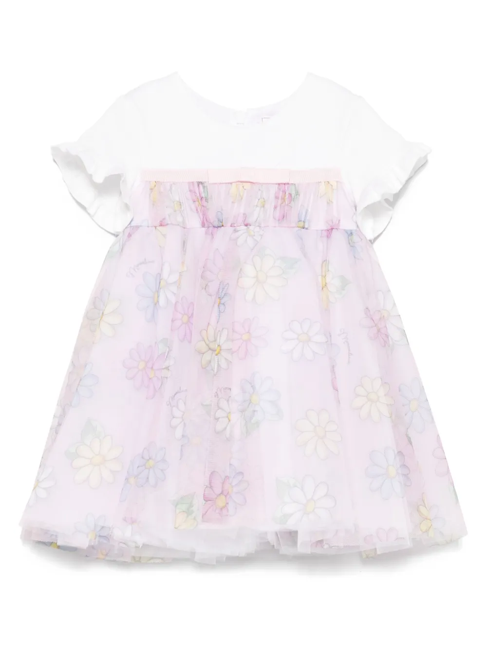 

Платье с цветочным принтом Monnalisa, белый