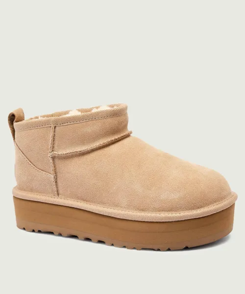 

Классические ультрамини-ботинки для снегоступов на платформе Ugg, бежевый