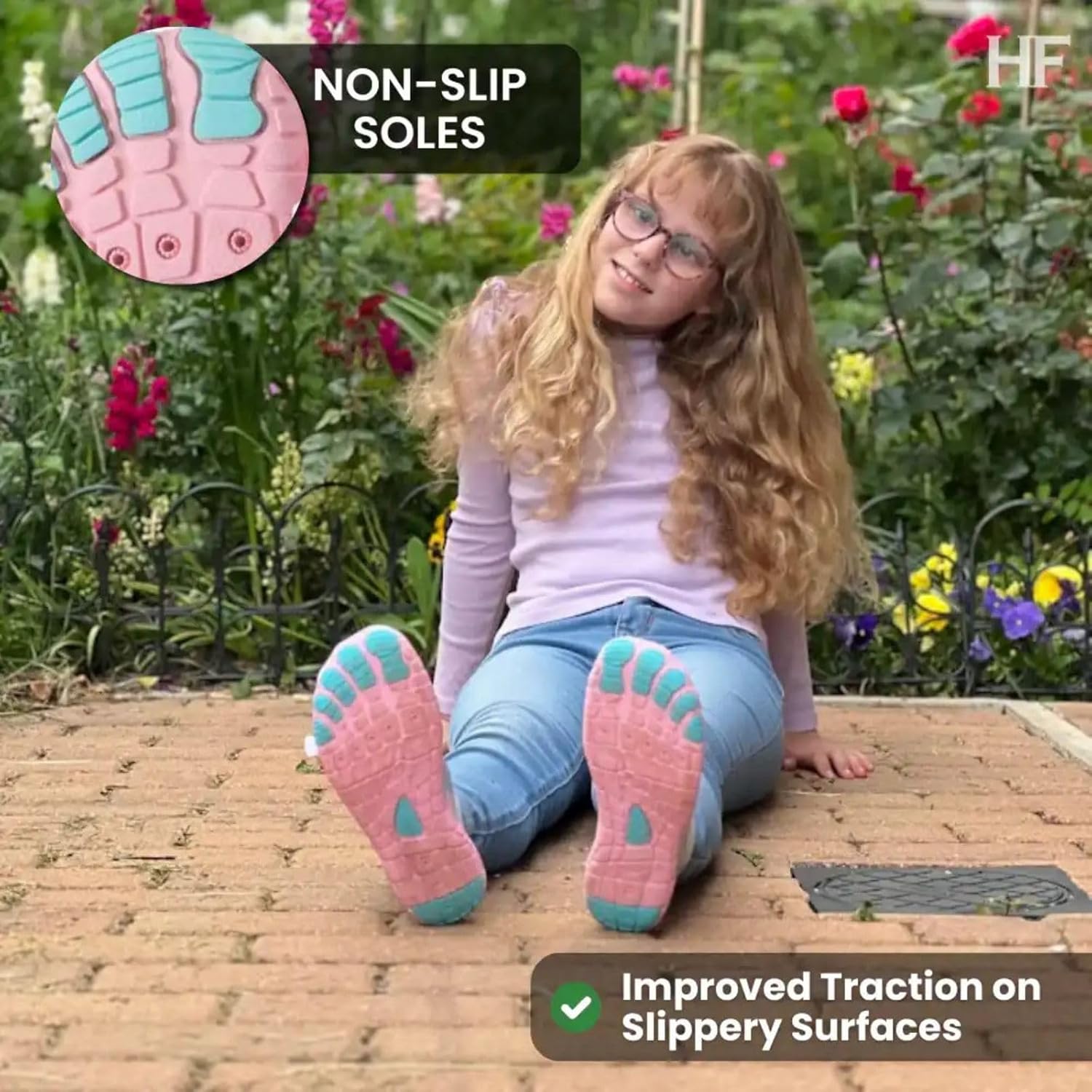 Детская обувь для походов Hike Footwear HF Barefoot - гибкие, легкие, с нулевым перепадом хода кроссовки для ходьбы и бега, минималистичные кроссовки для мальчиков и девочек, широкая посадка, быстро сохнущие, для спорта и повседневной носки, чер... — фото 4