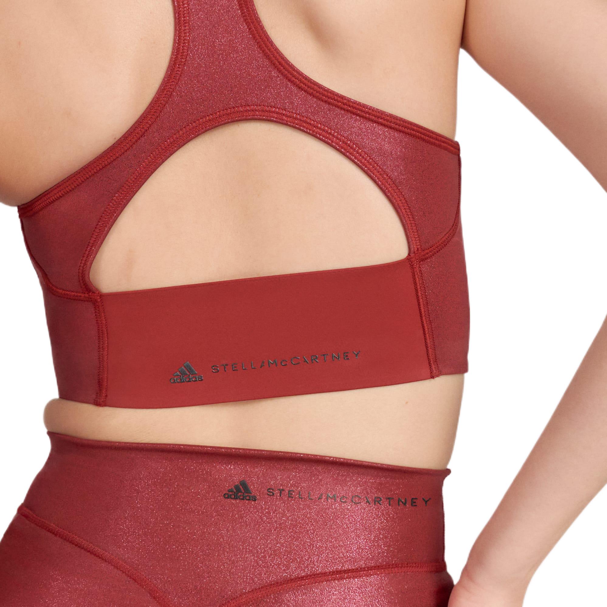 Топ (WMNS) adidas by Stella McCartney Shiny Training Crop Top 'Copper' — фото 3