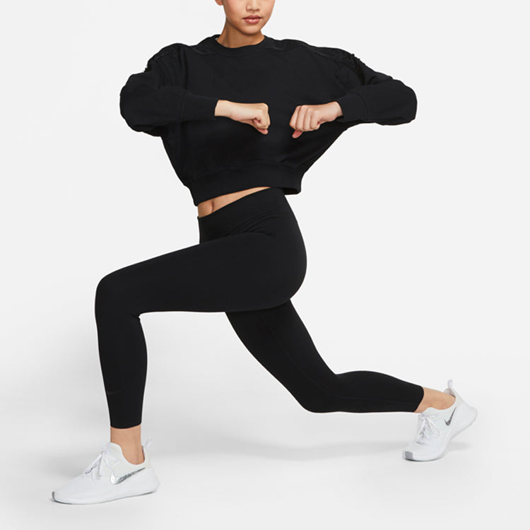 Худи (WMNS) Nike Casual Sports Knit Training Round Neck Black Hoodie — фото 3