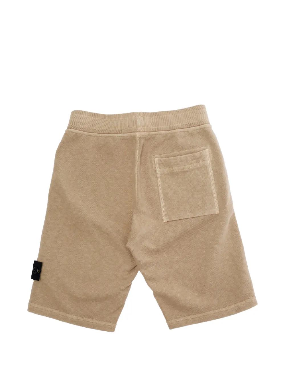 Шорты с нашивкой-логотипом Stone Island Junior, бежевый — фото 2