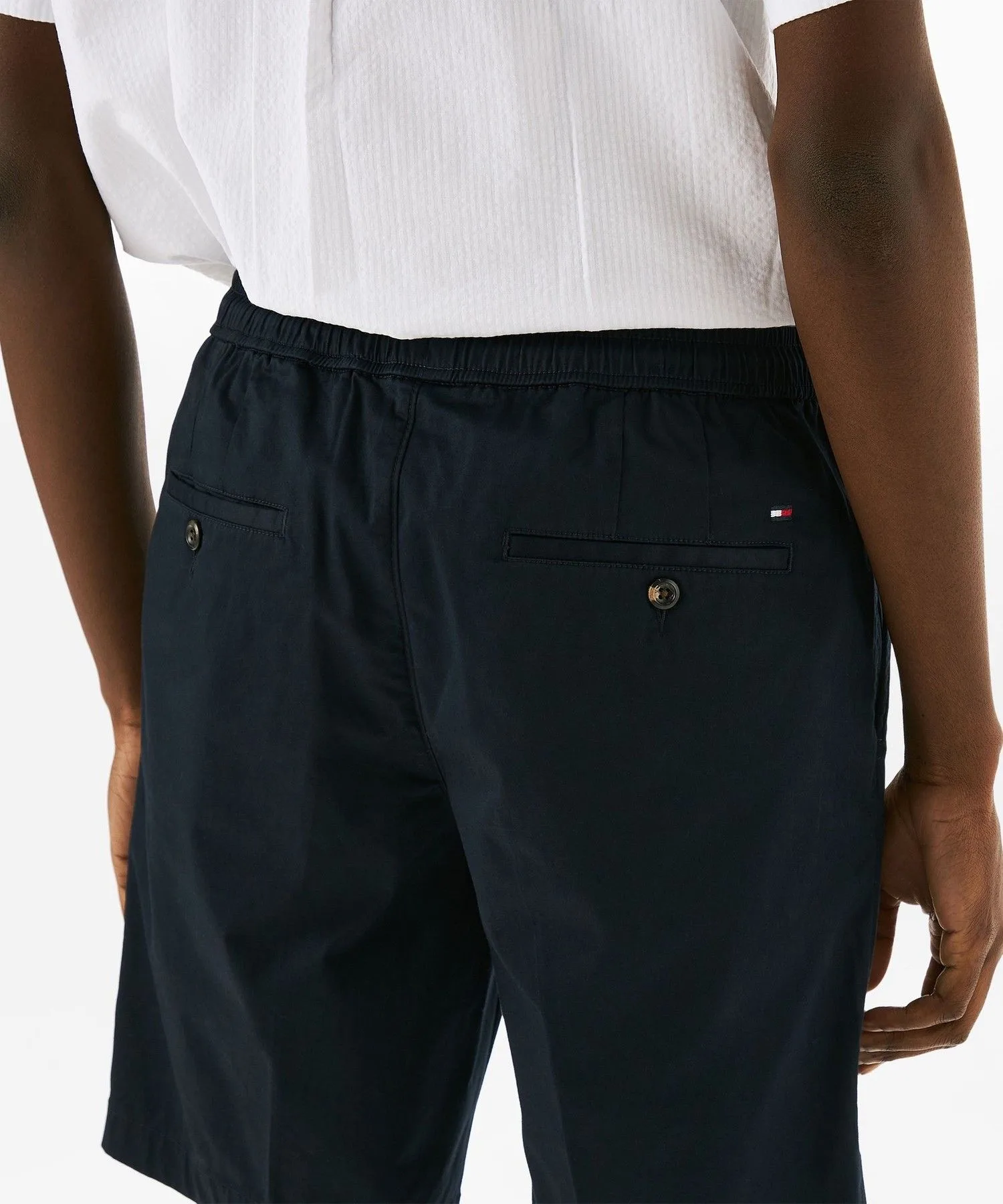 Мужские хлопковые шорты Tommy Hilfiger оливковые — фото 3