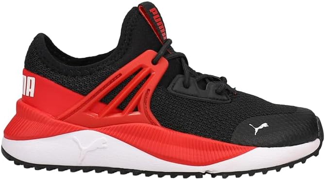 Кроссовки Puma Vikky Repeat FS Leather бело-розовые, размер 6.5 US для детей и подростков, черный/красный/белый — фото 2