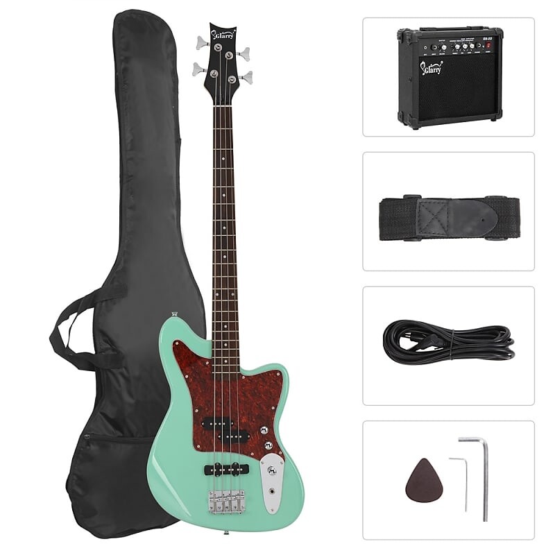 

Басс гитара Glarry Green GIB Bass Guitar 4 String Red Pearl Guard w/20W Amplifier