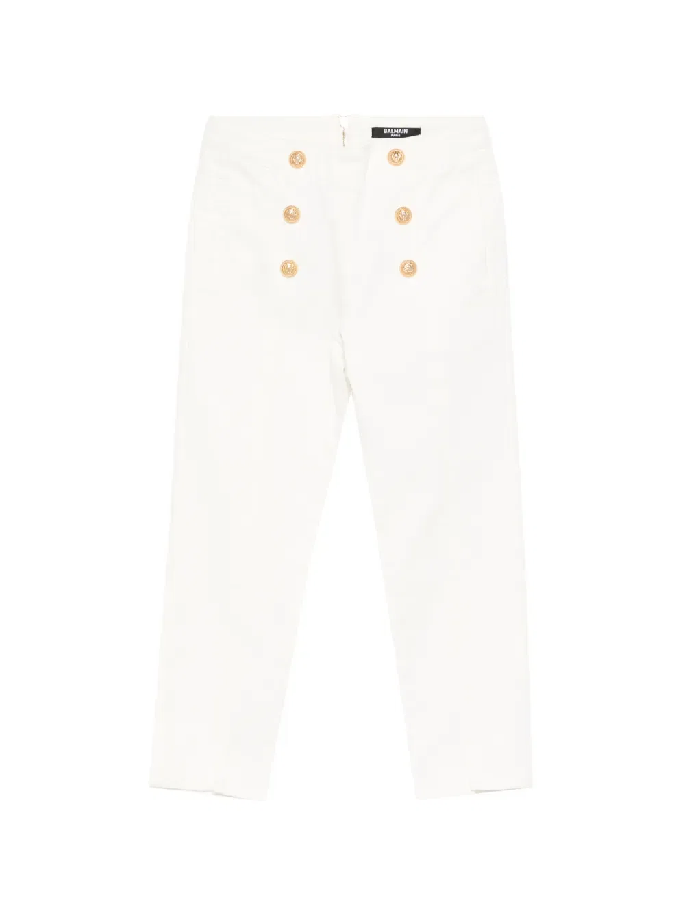 Брюки на пуговицах Balmain Kids, белый