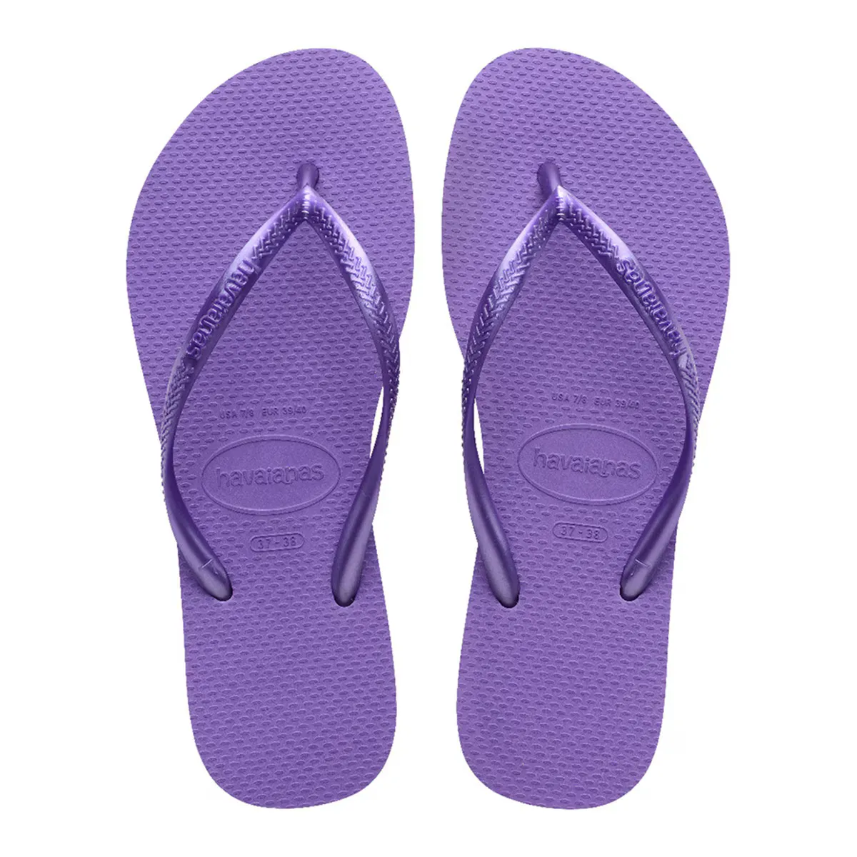 

Женские шлепанцы Hav. Тонкий темно-фиолетовый 412 Havaianas, пурпурный