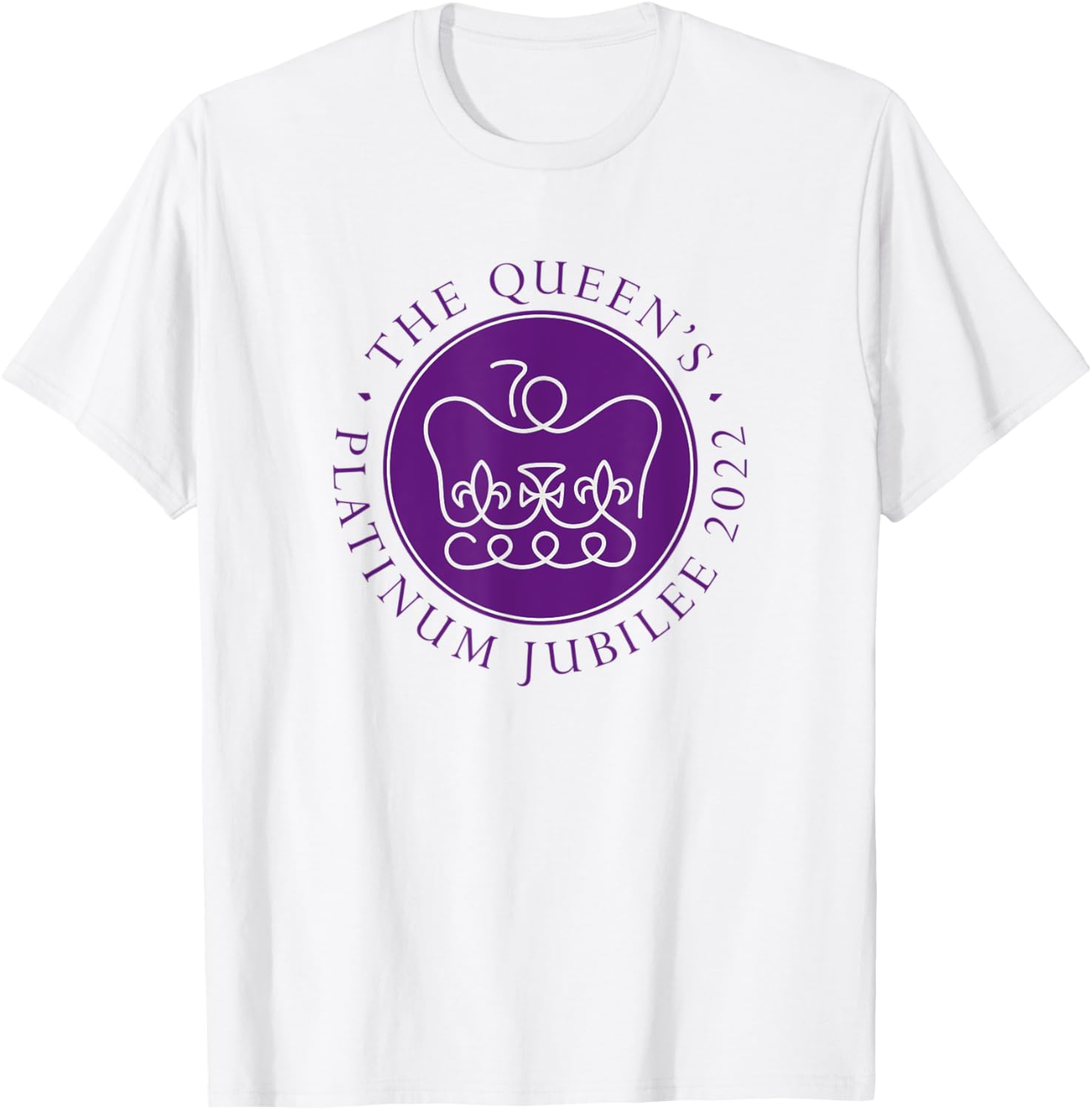 

Футболка с официальной эмблемой в честь 70-летия платинового юбилея британской королевы Queen'S Platinum Jubilee 2022 Merchandise, белый