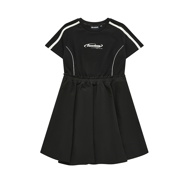 

FILA FUSION Платье с короткими рукавами женское черное