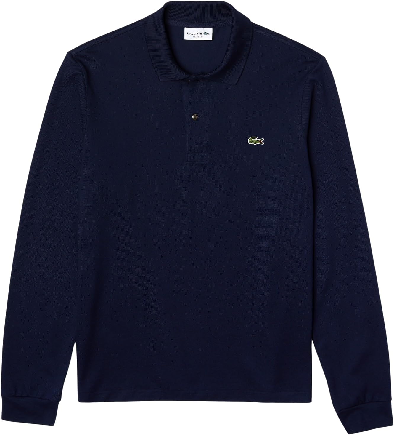 Классическая поло Lacoste с длинным рукавом, Navy Blue — фото 4
