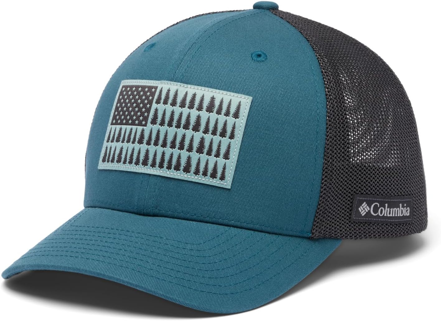 

Бейсболка Columbia Unisex для взрослых PFG с сеткой, Everblue/Shark/Tree Flag