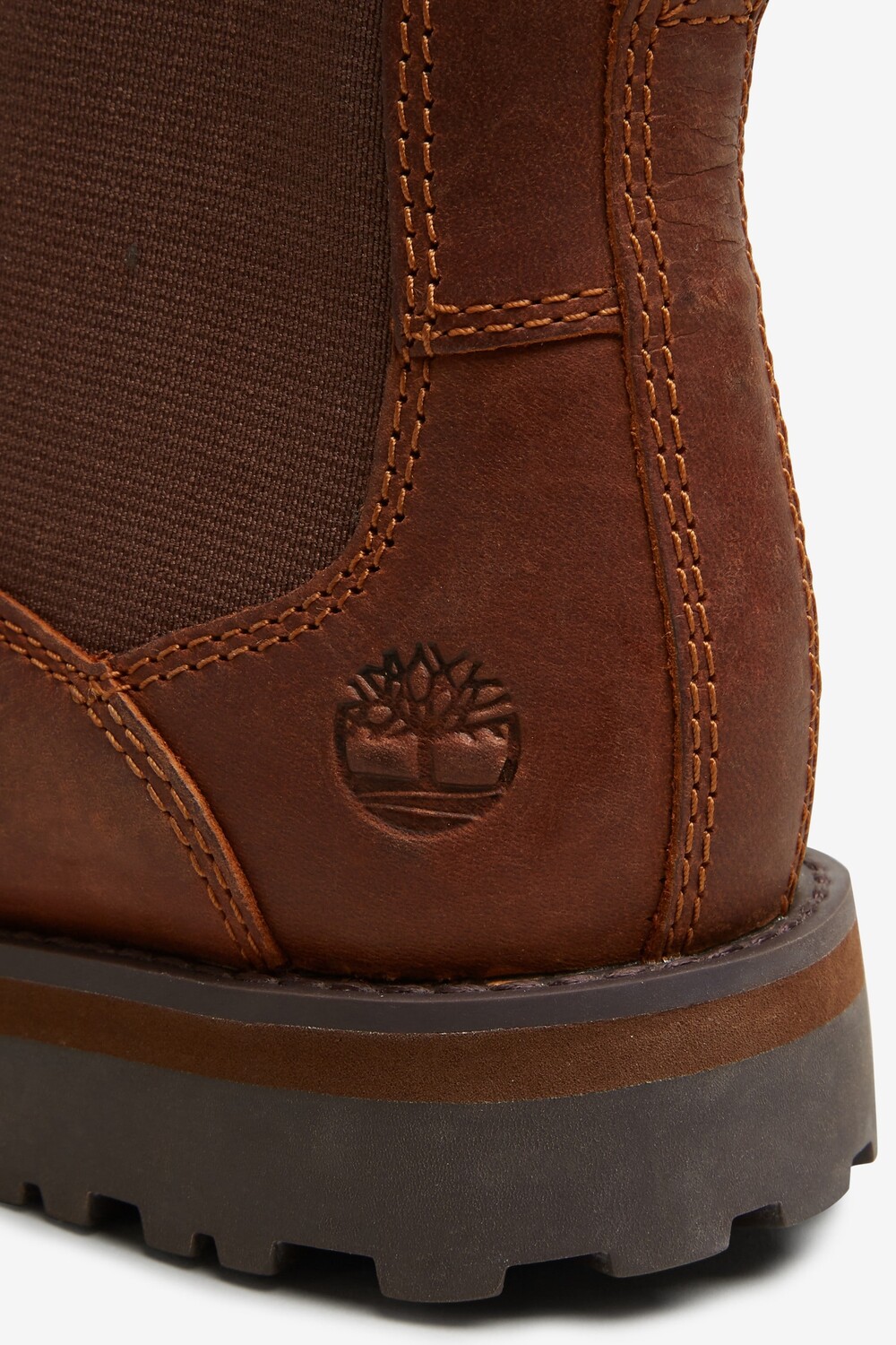 Коричневые детские туфли челси курма Timberland, коричневый — фото 4