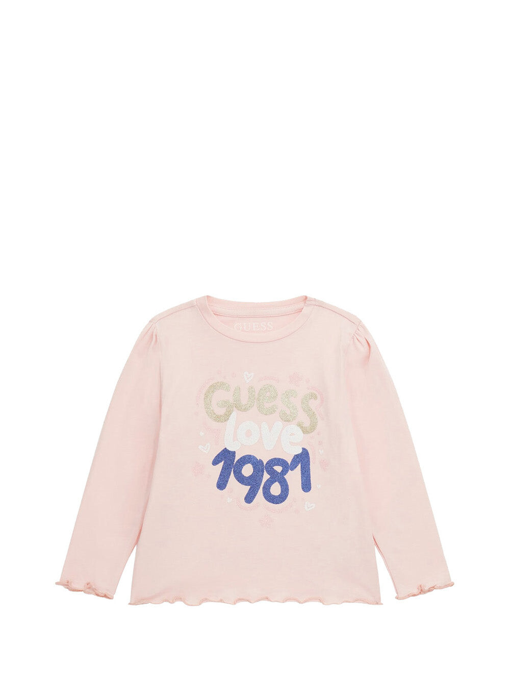 

Розовая футболка для девочек Guess