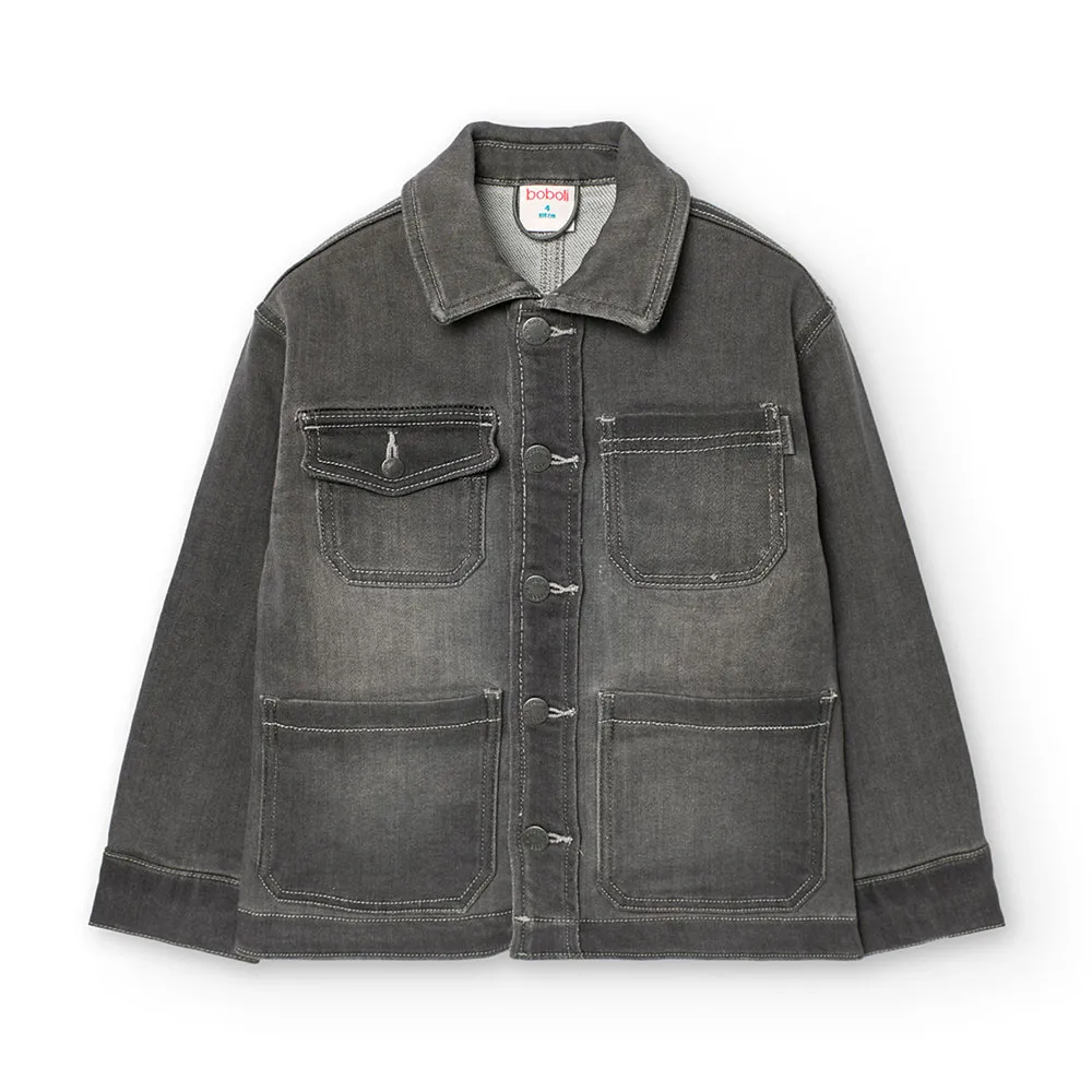 

Куртка Boboli Denim Knit, серый