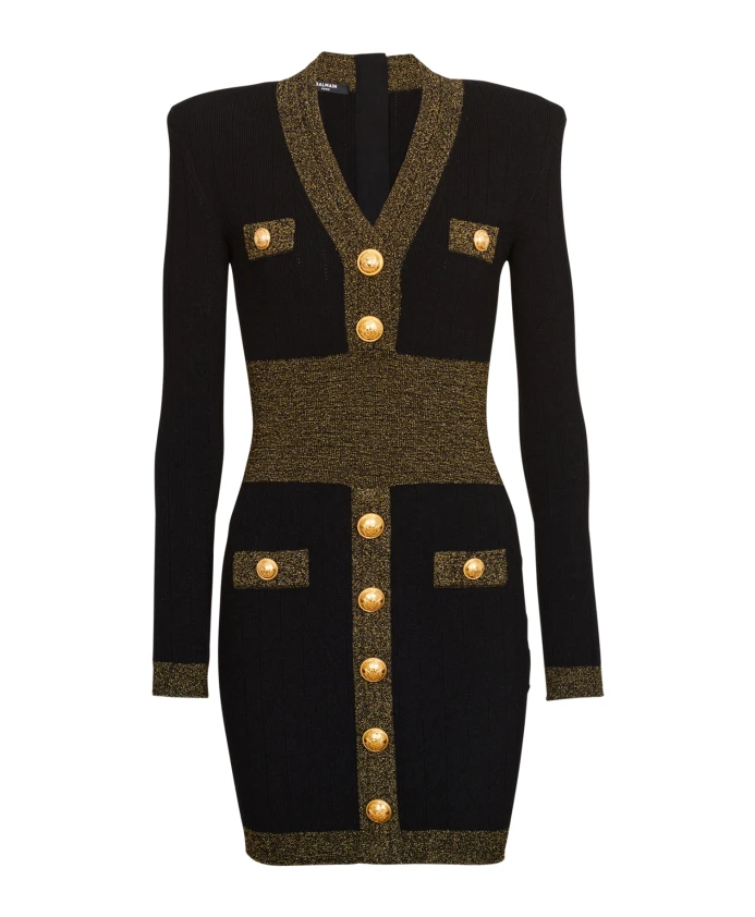 

Трикотажное платье Balmain, черный