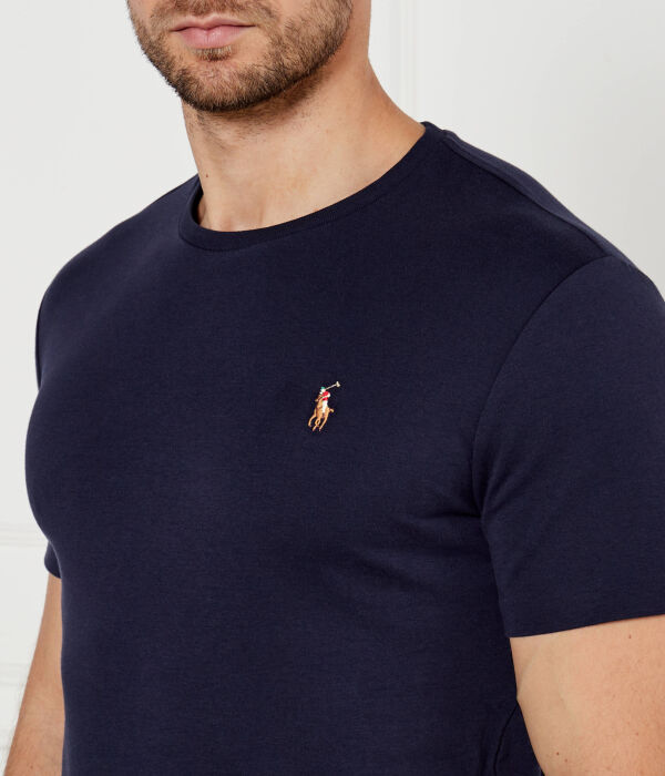 Футболка Polo Ralph Lauren Slim Fit, синий — фото 4