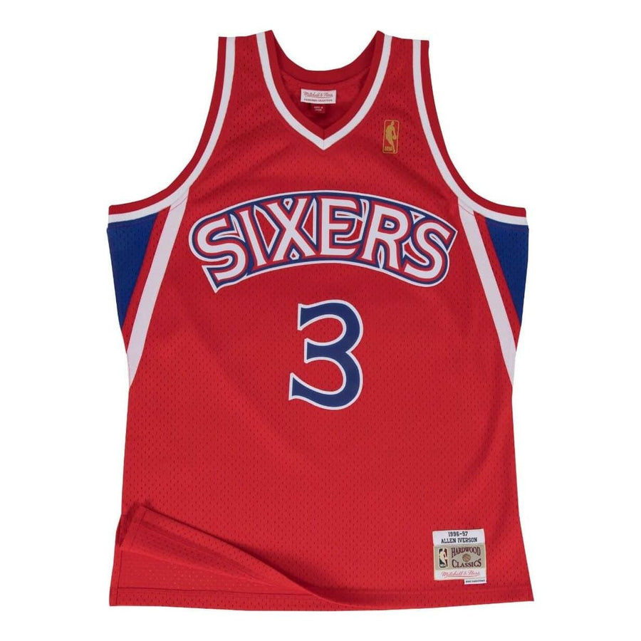 

Джерси Mitchell & Ness x NBA Philadelphia 76ers 1996-97 Road Swingman Jerseys 'Allen Iverson 3', красный