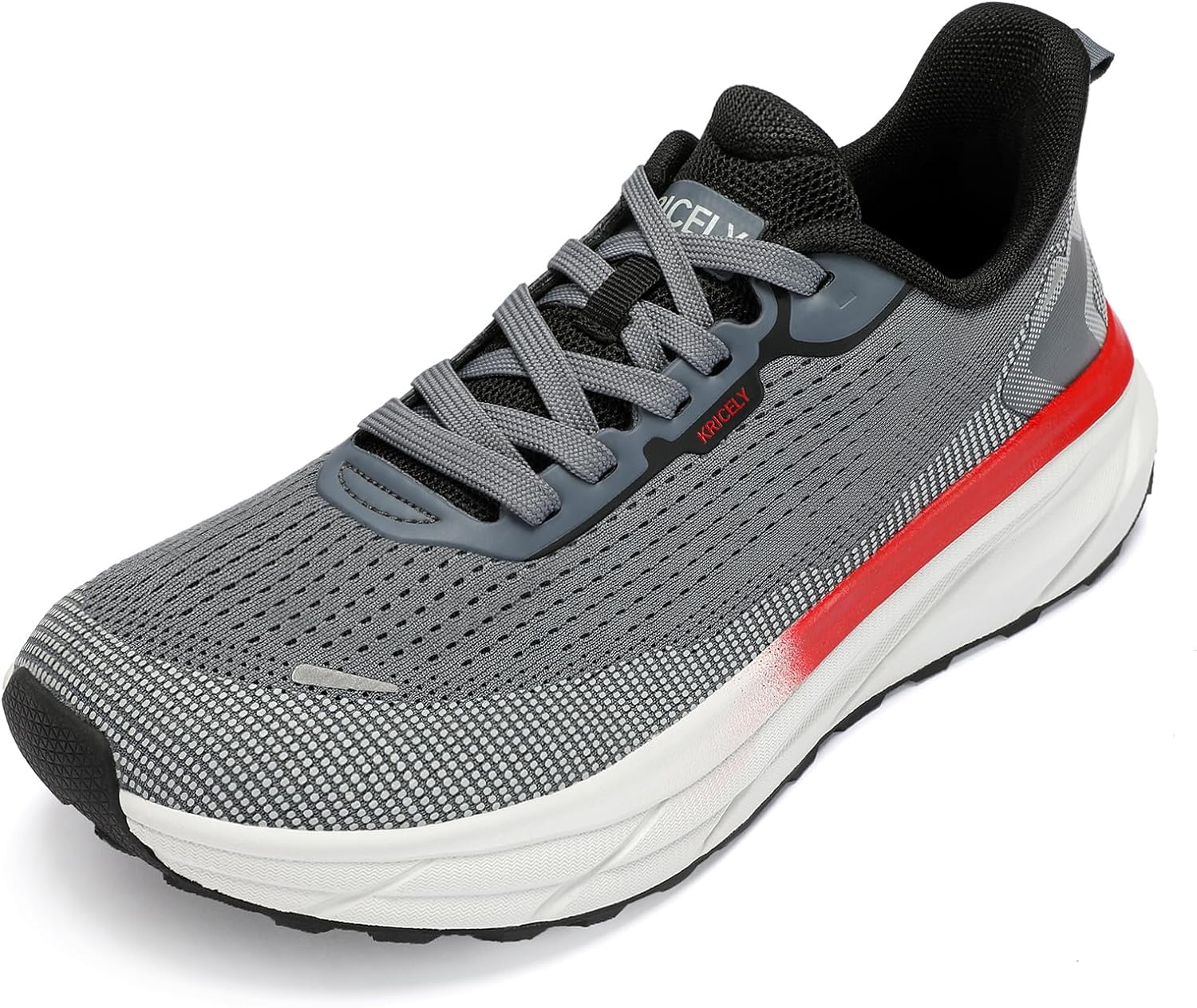 

Мужские кроссовки Kricely для трейл-раннинга, противоскользящие туристические кроссовки, теннисные кроссовки, модная спортивная обувь для тренировок, темно-серый