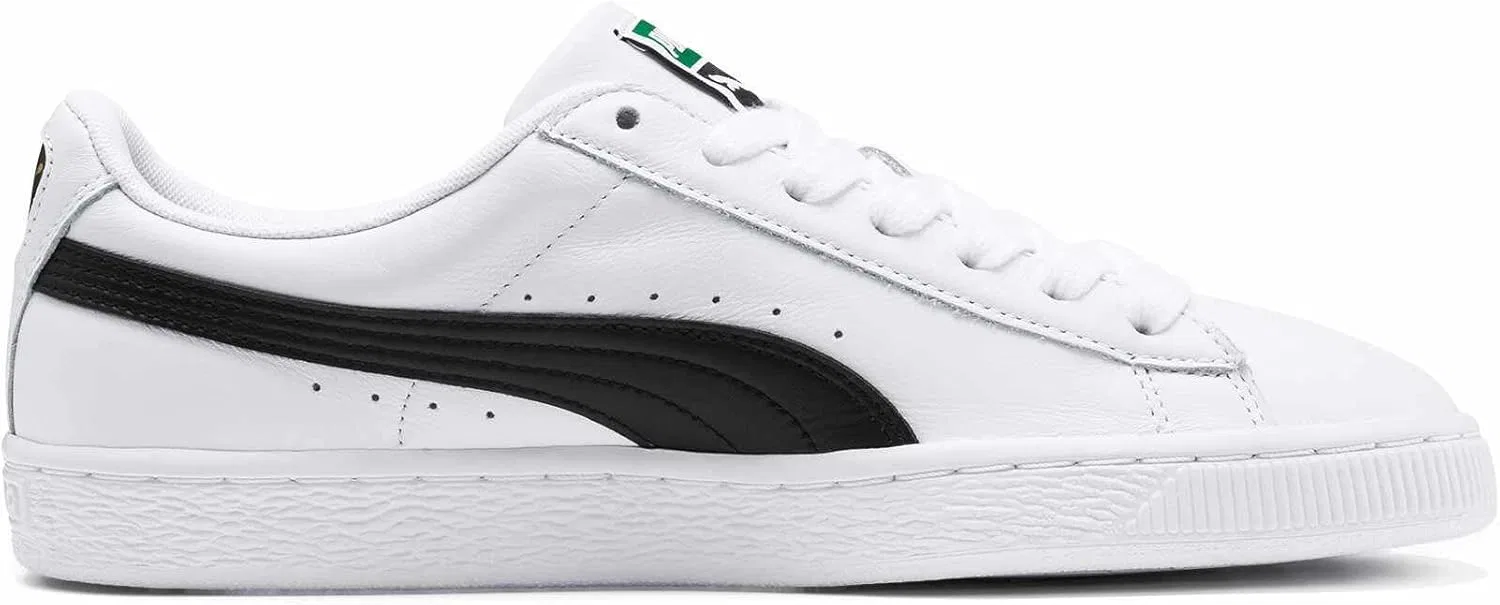 Мужские кожаные кроссовки PUMA Basket Classic белого цвета — фото 2