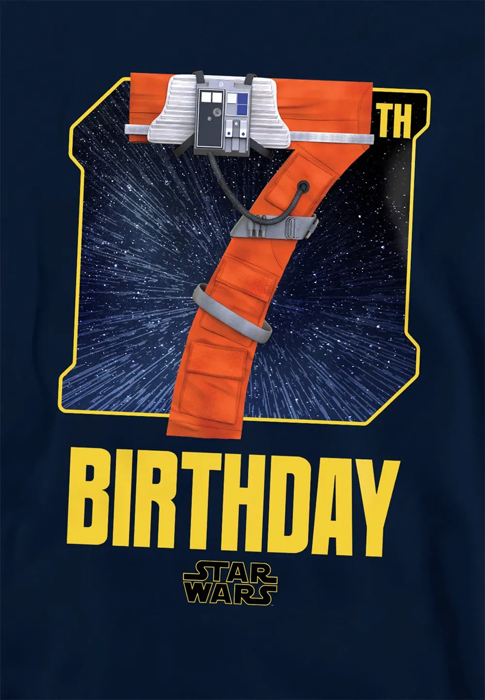 Детский худи с принтом Star Wars X-wing Pilot, Disney, темно-синий — фото 2