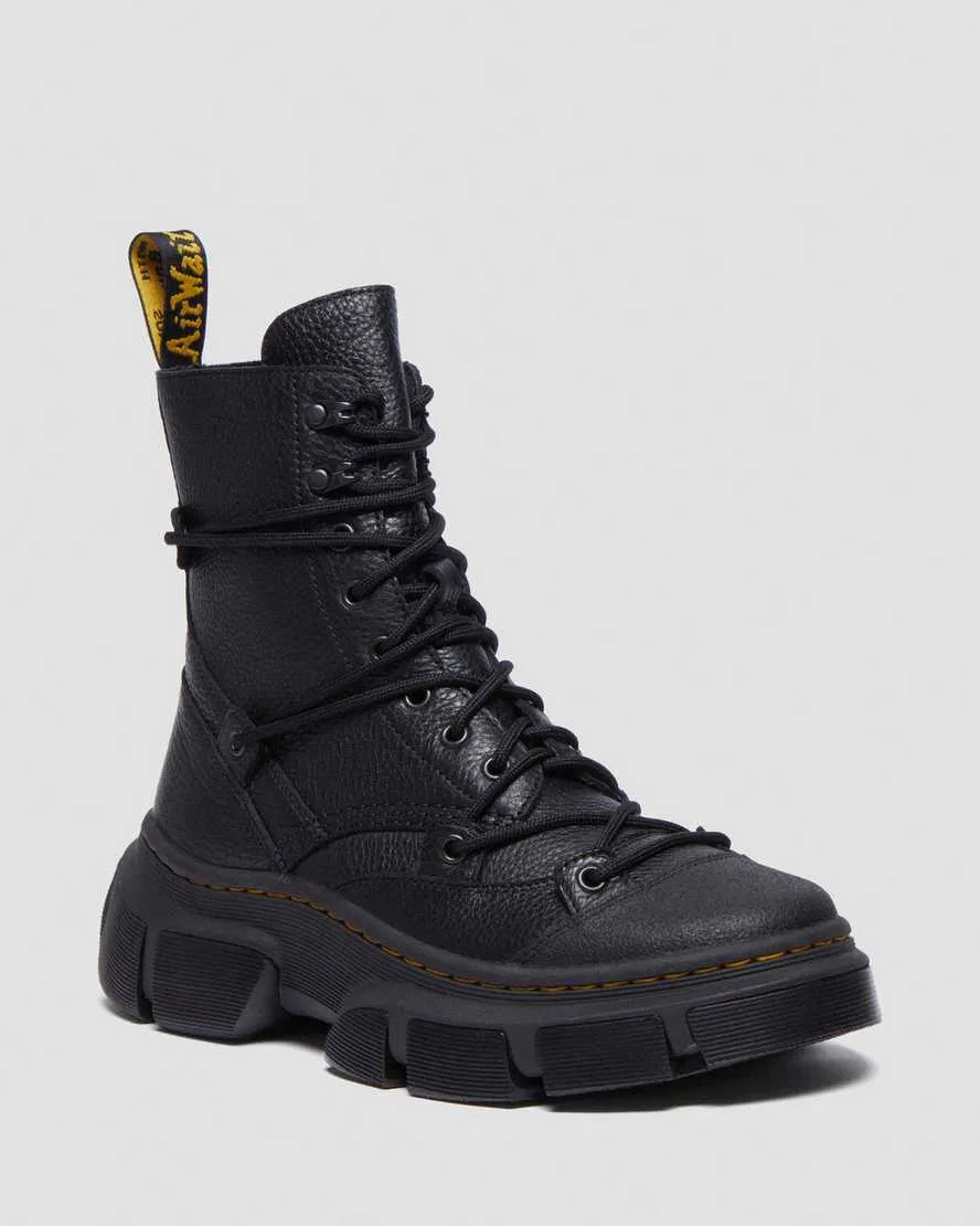Кожаные ботинки DMXL с 8 люверсами Dr Martens, черный