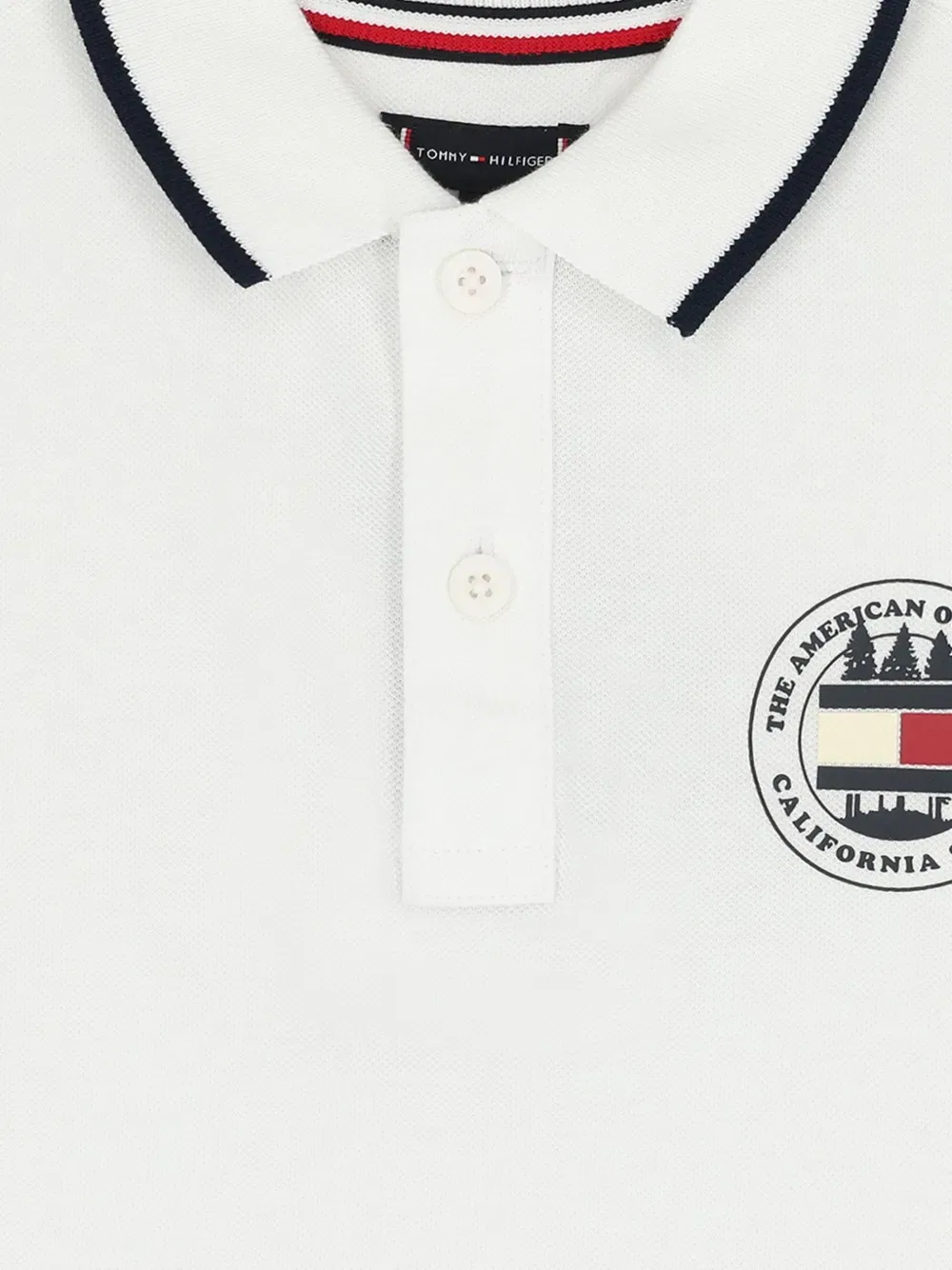 Вышитая рубашка поло Tommy Hilfiger Junior, белый — фото 3