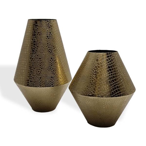 

Декоративная ваза INDORE HOME Croco 2 шт, золотой
