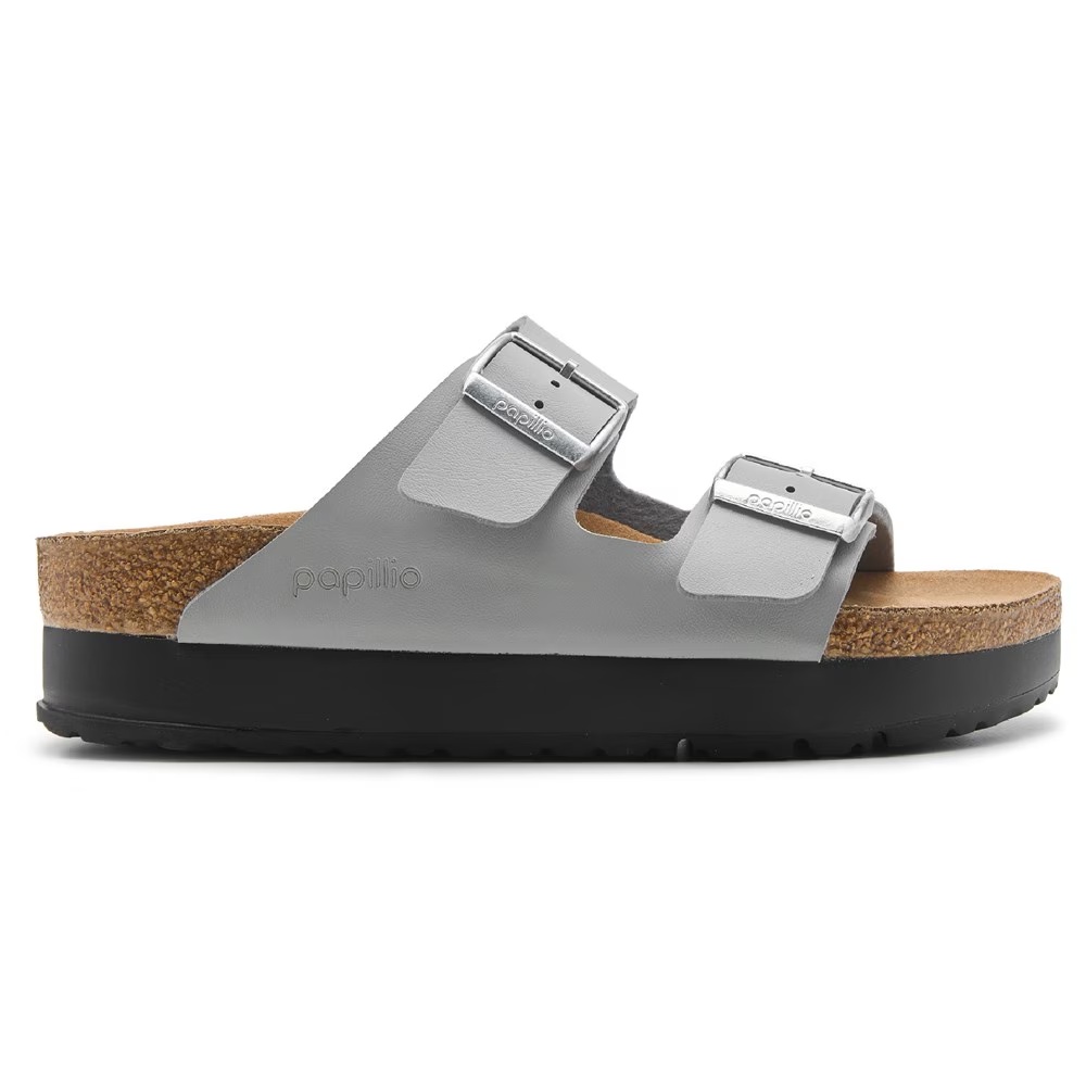 Платформенные сандалии на веганской основе Arizona от Papillio Birkenstock, stone coin — фото 2