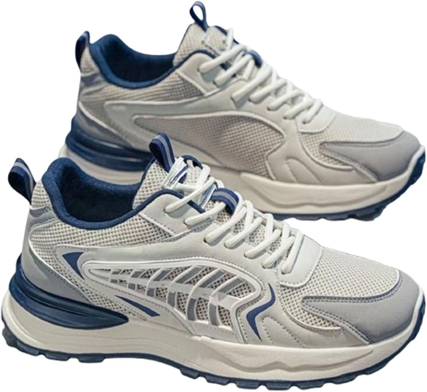 

Мужские баскетбольные кроссовки; легкие нескользящие кроссовки для уличного спорта, дышащие теннисные кроссовки с амортизацией и обувь Generic, синий