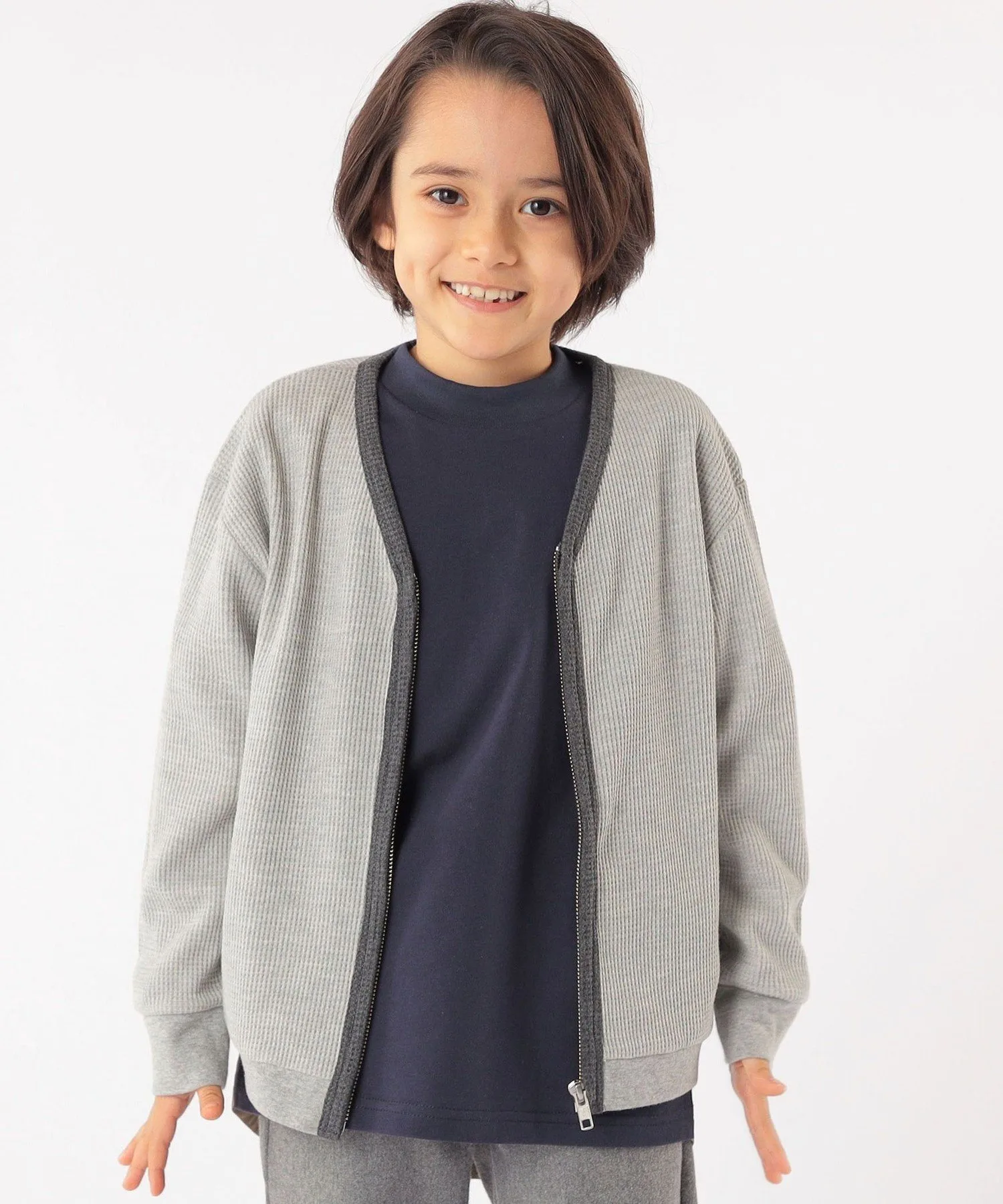 Детские кардиганы SHIPS: 100–130 см / Вафельный кардиган SHIPS KIDS, Light gray — фото 4
