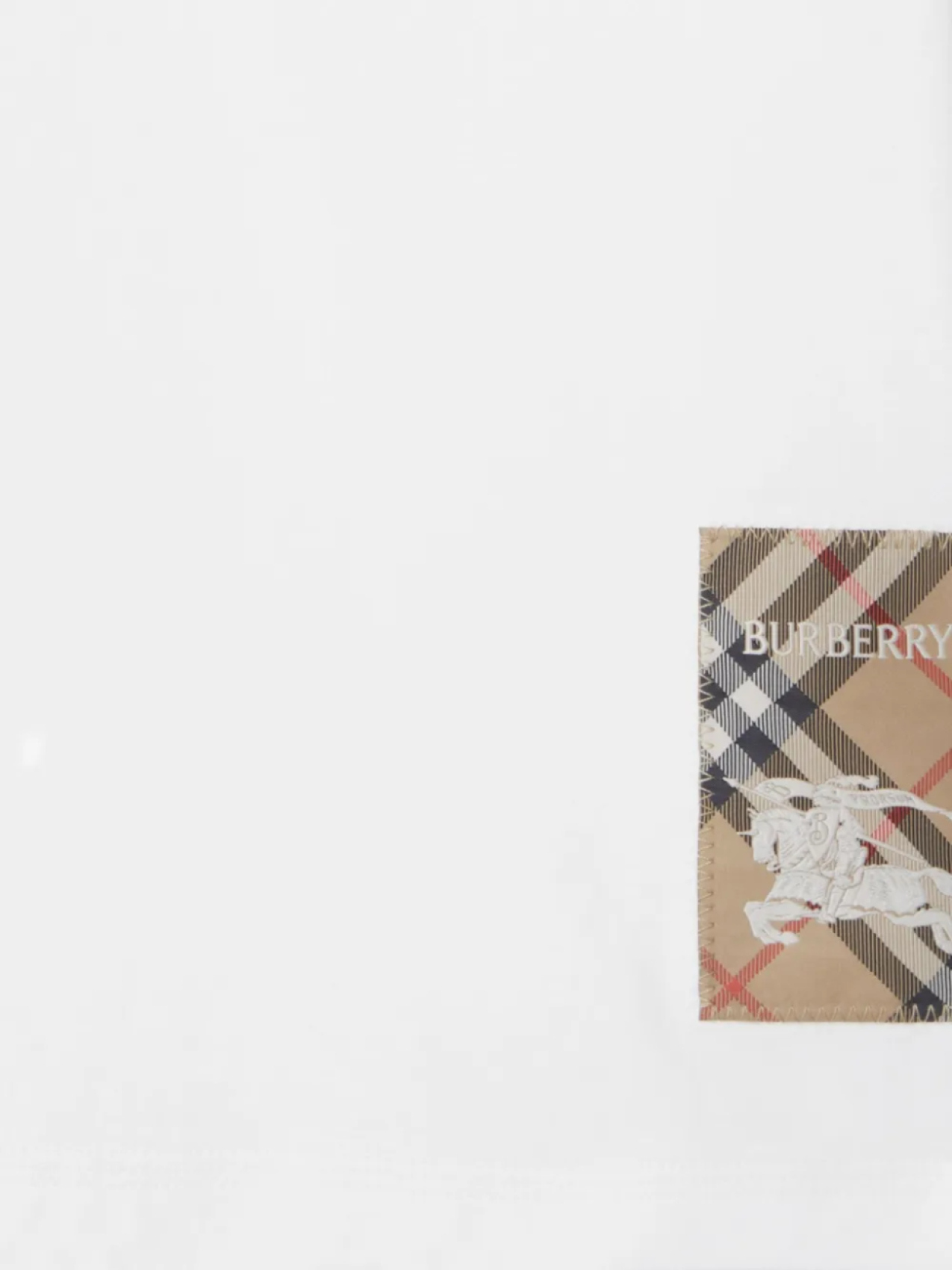 Burberry Kids футболка в клетку, белый — фото 3