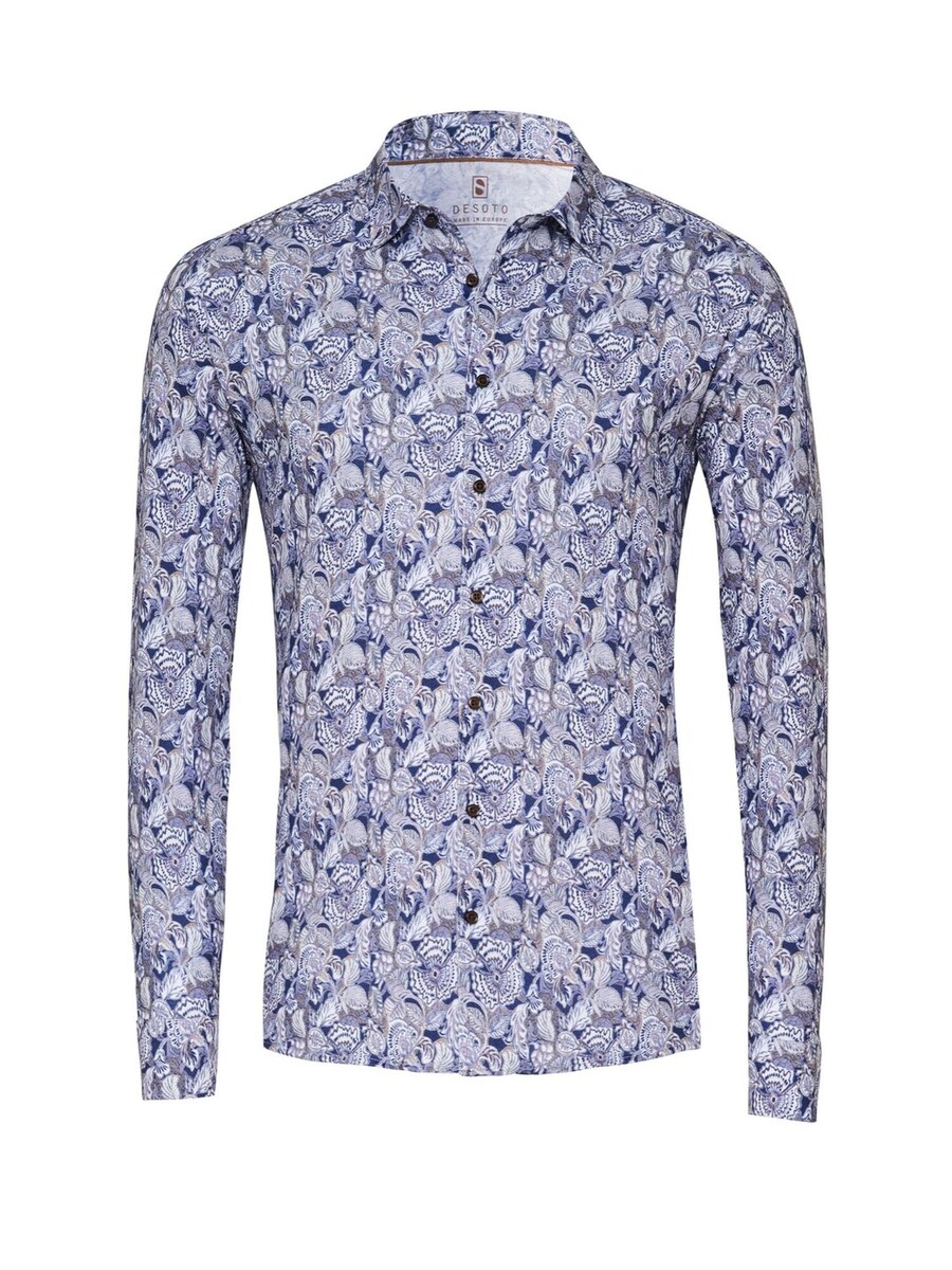 

Рубашка Slim Fit на пуговицах DESOTO, фиолетовый