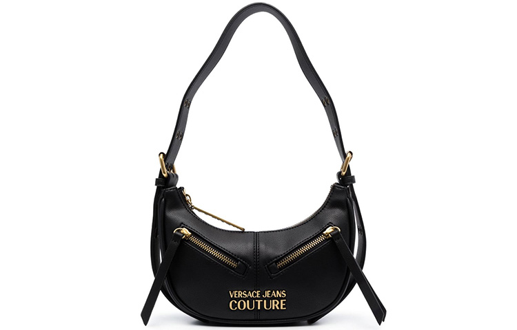 

VERSACE JEANS COUTURE Полиуретановая женская сумка через плечо черного цвета