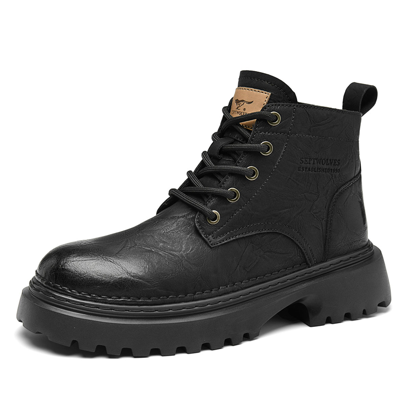 

Короткие мужские ботинки Martin SEPTWOLVES, Black (Standard Leather Shoe Size)