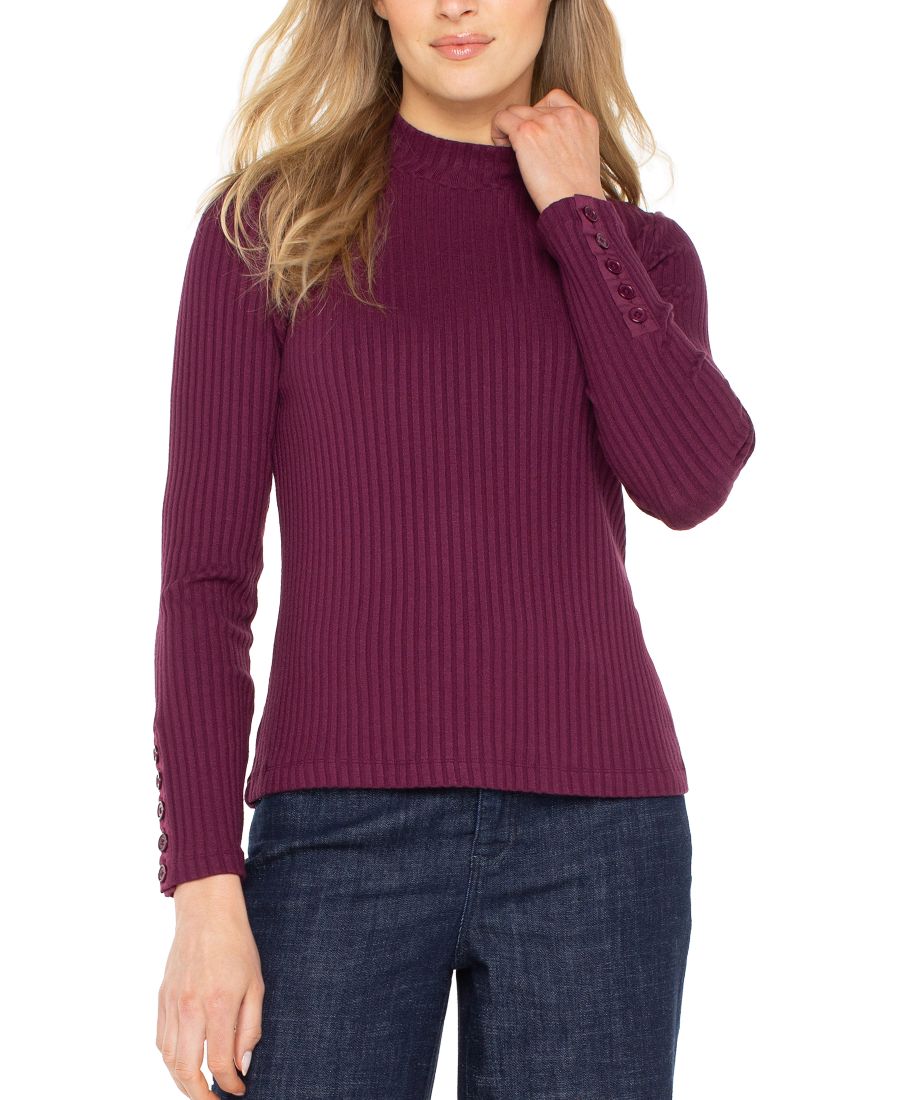 

Женская блузка с высоким воротником Liverpool Los Angeles, Wine Berry