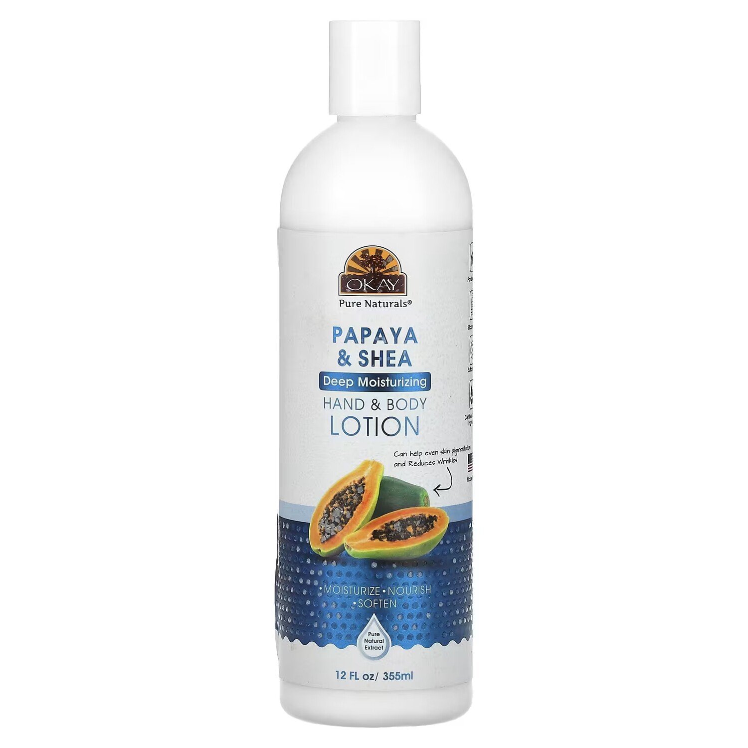 

Лосьон OK Pure Naturals Papaya & Shea для рук и тела, 355 мл